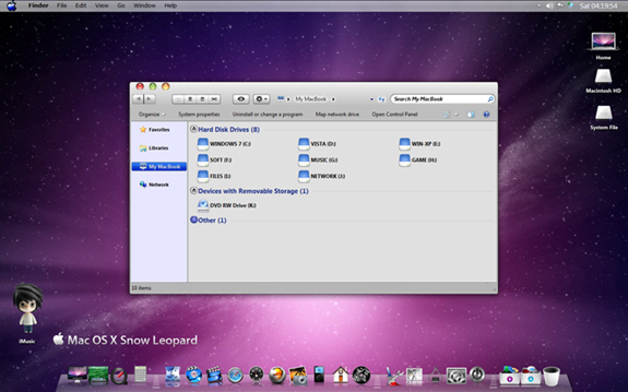 Snow Leopard Theme para Windows 7